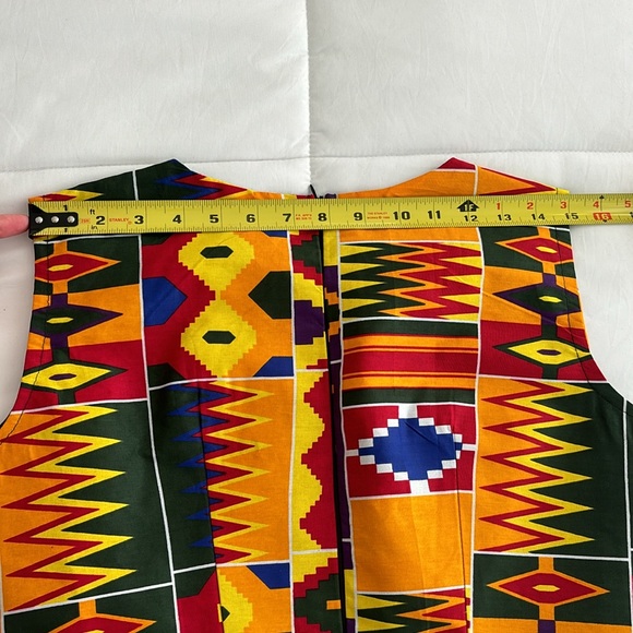 Vintage African Pattern Crop Top - Picture 7 of 9